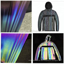 Hoher sichtbarer weicher wasserdichter Regenbogen reflektierender Stretch Textil / Stoff